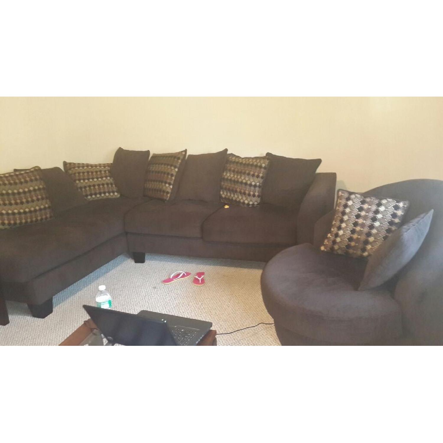 Bob's Brown Sectional Sofa - image-1
