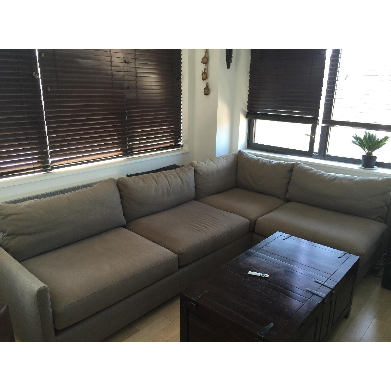Crate & Barrel Domino Sectional Couch - image-1