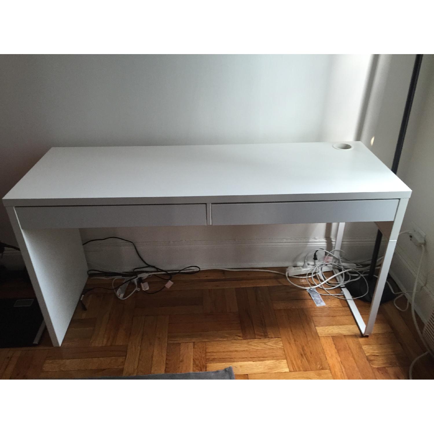 Ikea Micke White Desk w/ 2 Drawers - image-1