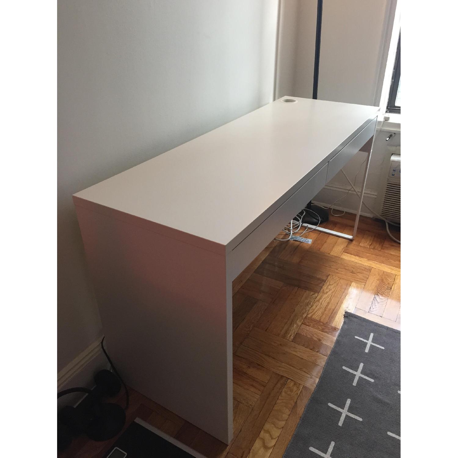 Ikea Micke White Desk w/ 2 Drawers - image-2