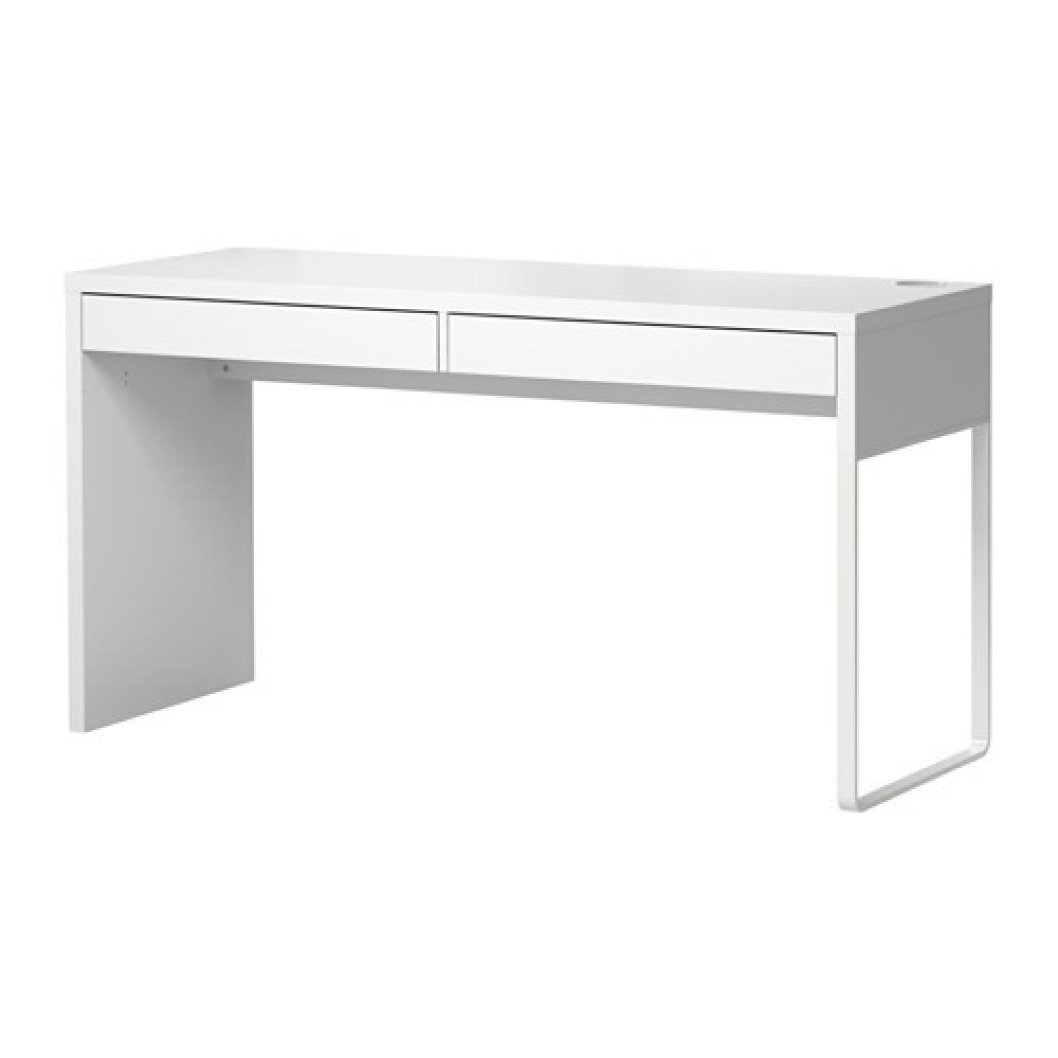 Ikea Micke White Desk w/ 2 Drawers - image-3