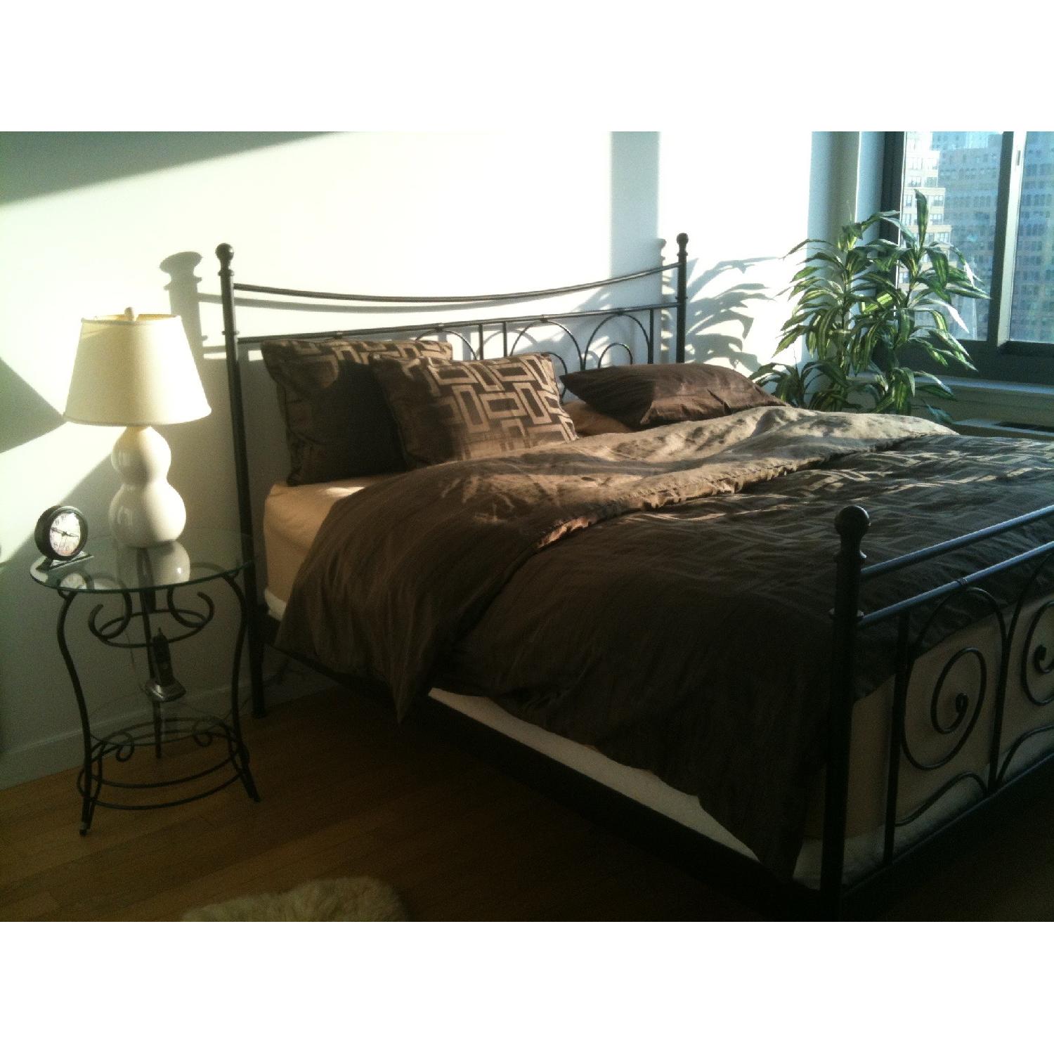 Ikea Noresund King Size Bed Frame + Nightstand - image-2