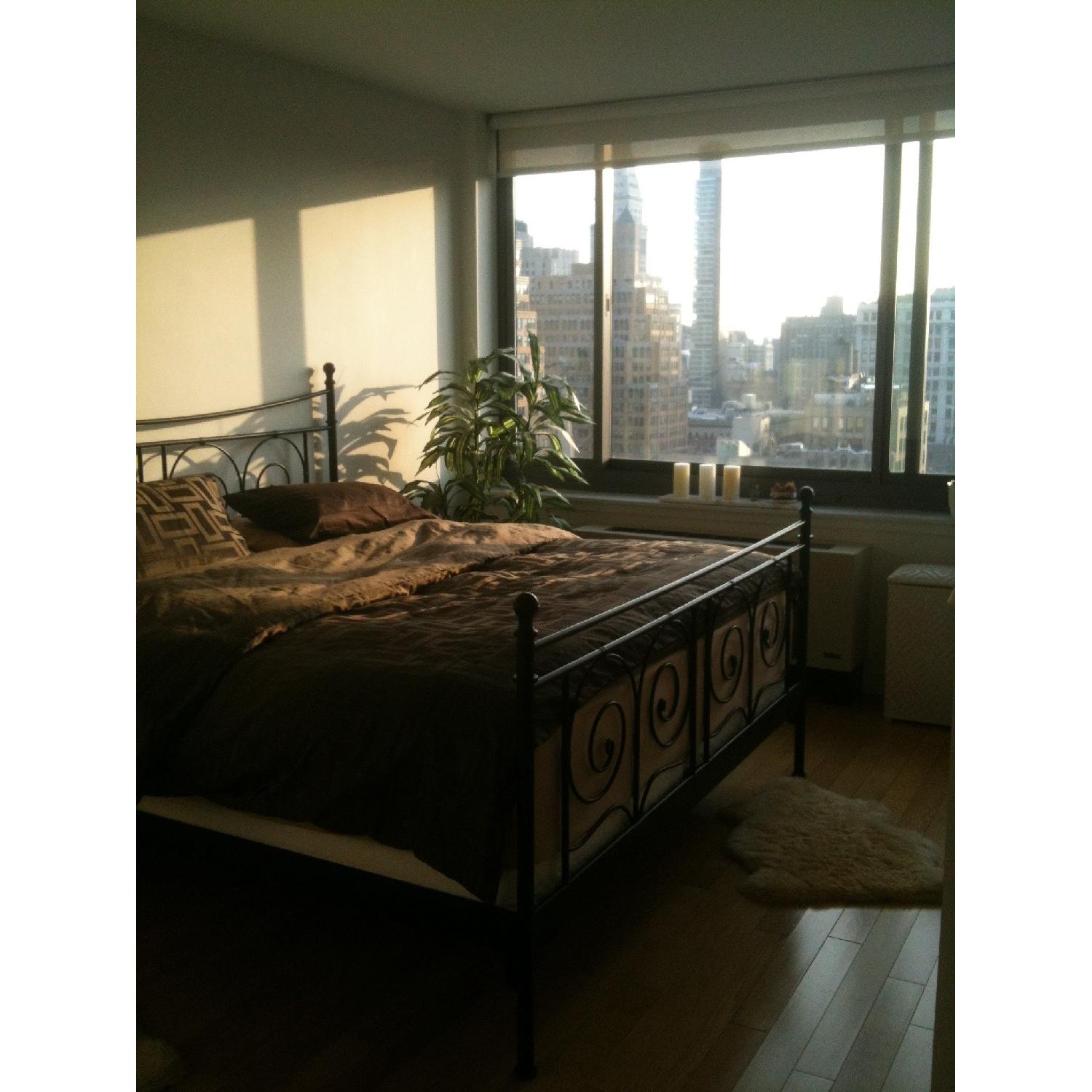 Ikea Noresund King Size Bed Frame + Nightstand - image-4