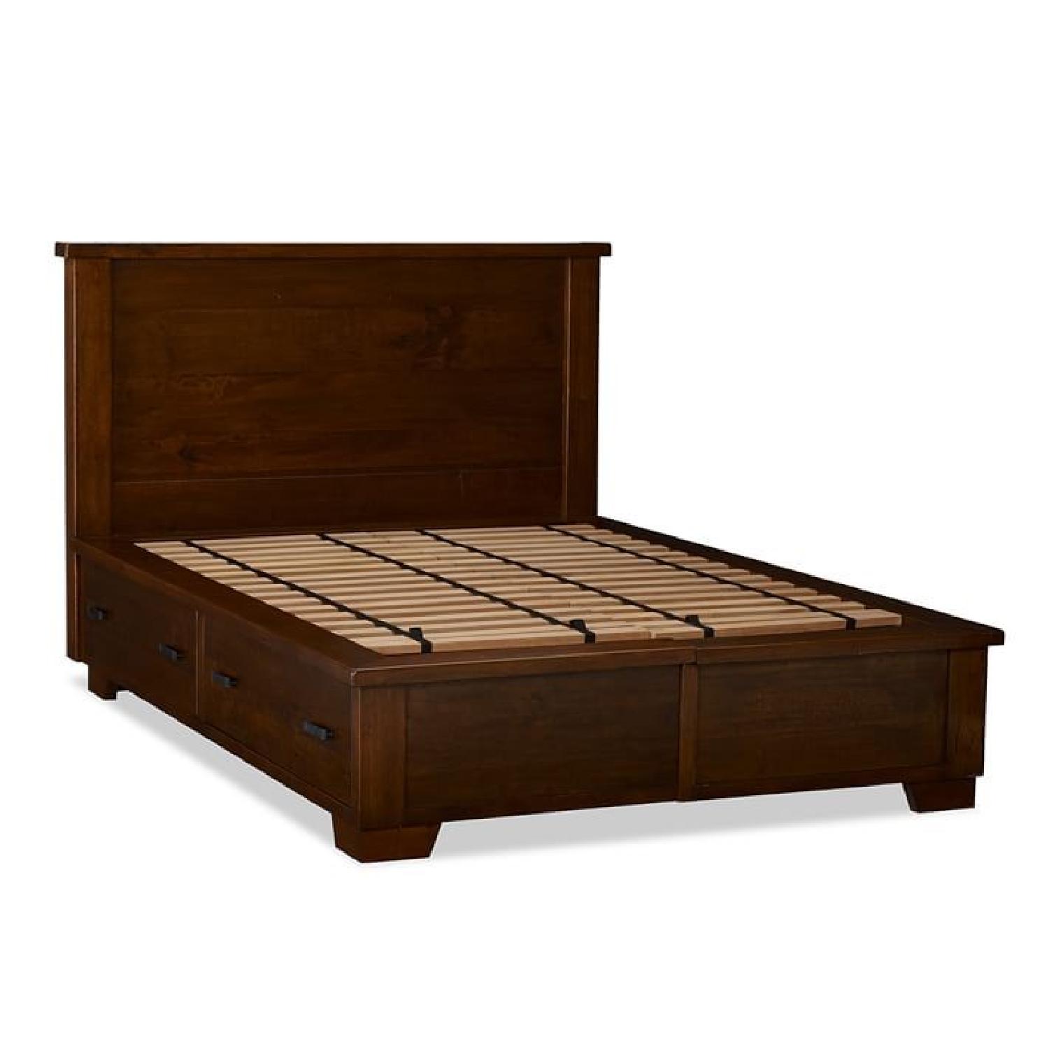 Pottery Barn Sumatra King Size Bed Frame w/ Storage - image-0