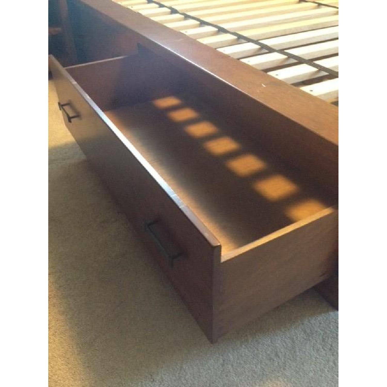 Pottery Barn Sumatra King Size Bed Frame w/ Storage - image-2