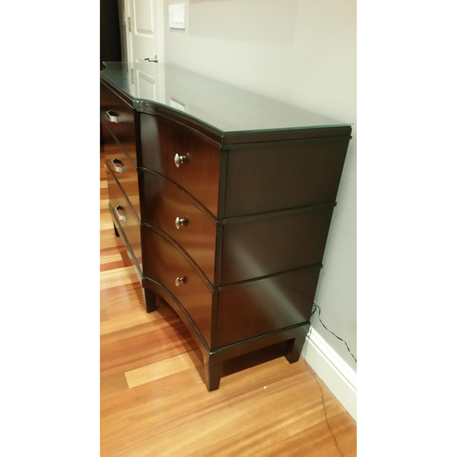 Bernhardt Dark Cherry Wood Dresser - image-2
