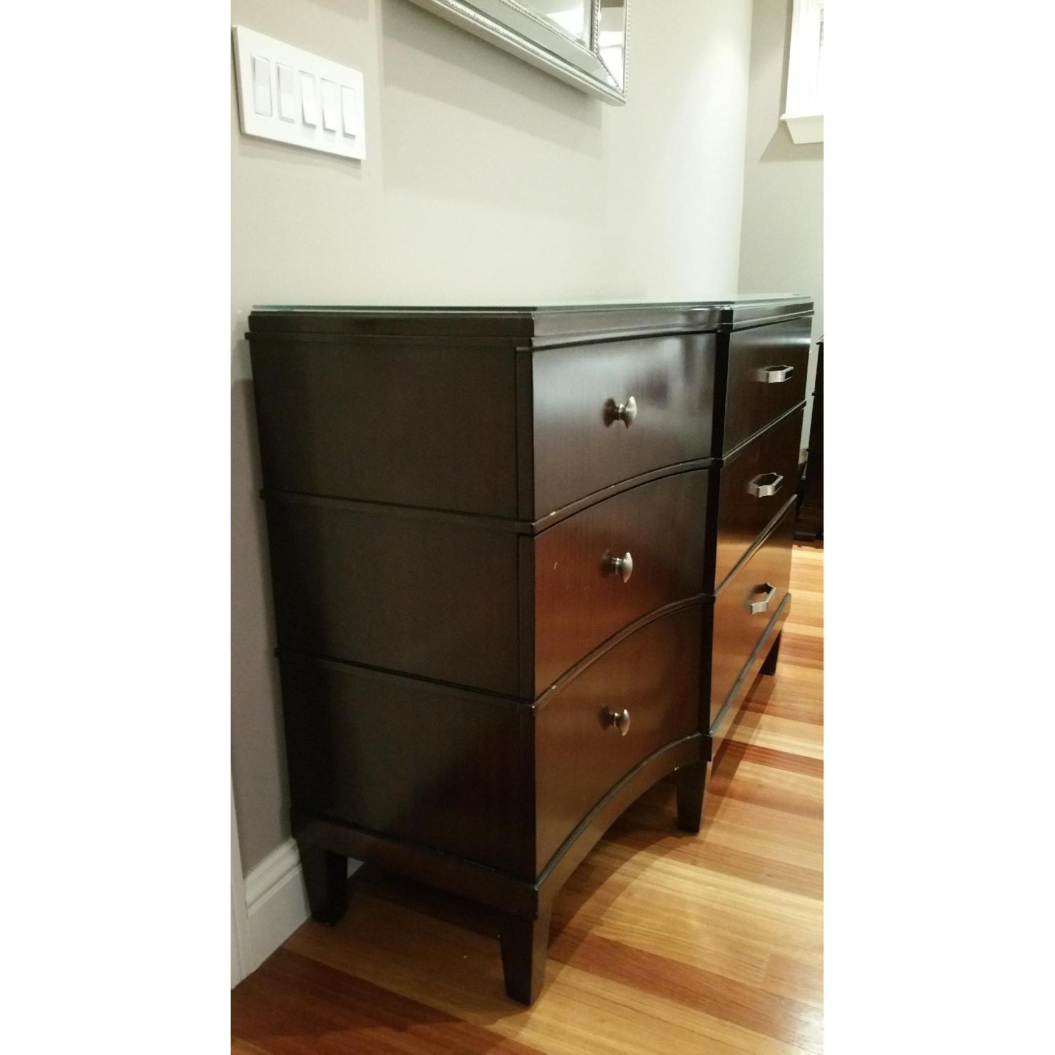 Bernhardt Dark Cherry Wood Dresser - image-3