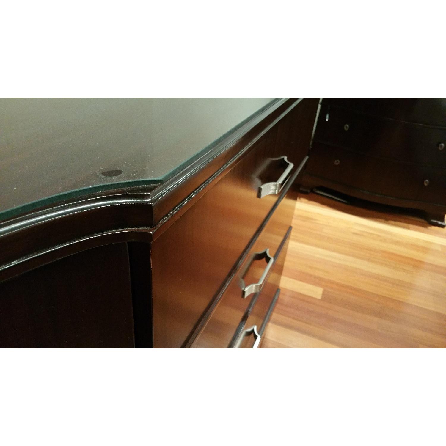 Bernhardt Dark Cherry Wood Dresser - image-5