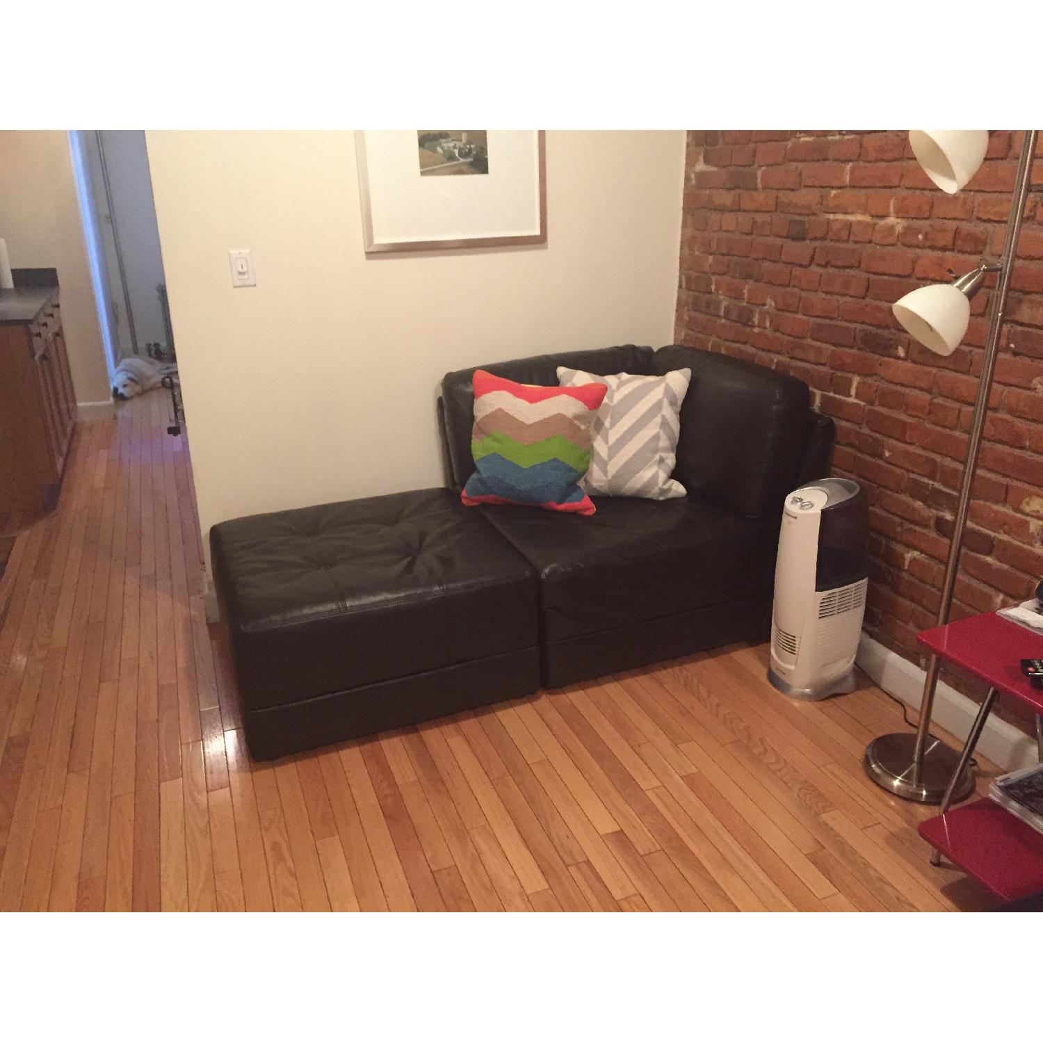Rooms To Go 6 Piece Leather Sectional - image-2