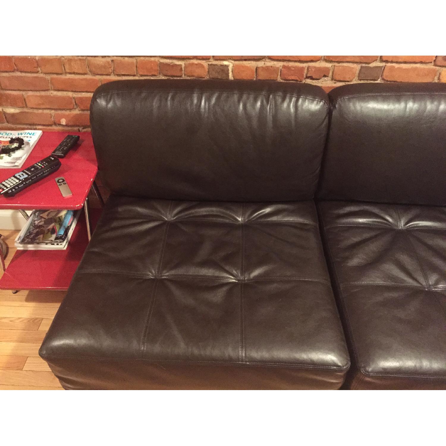 Rooms To Go 6 Piece Leather Sectional - image-3