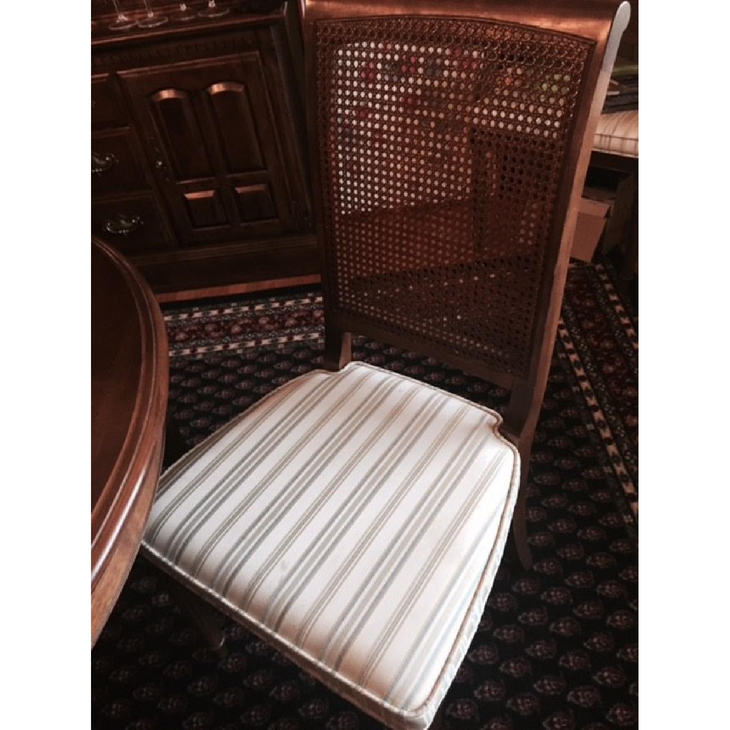 Ethan Allen Dining Table w/ 6 Chairs + Hutch & Buffet - image-2