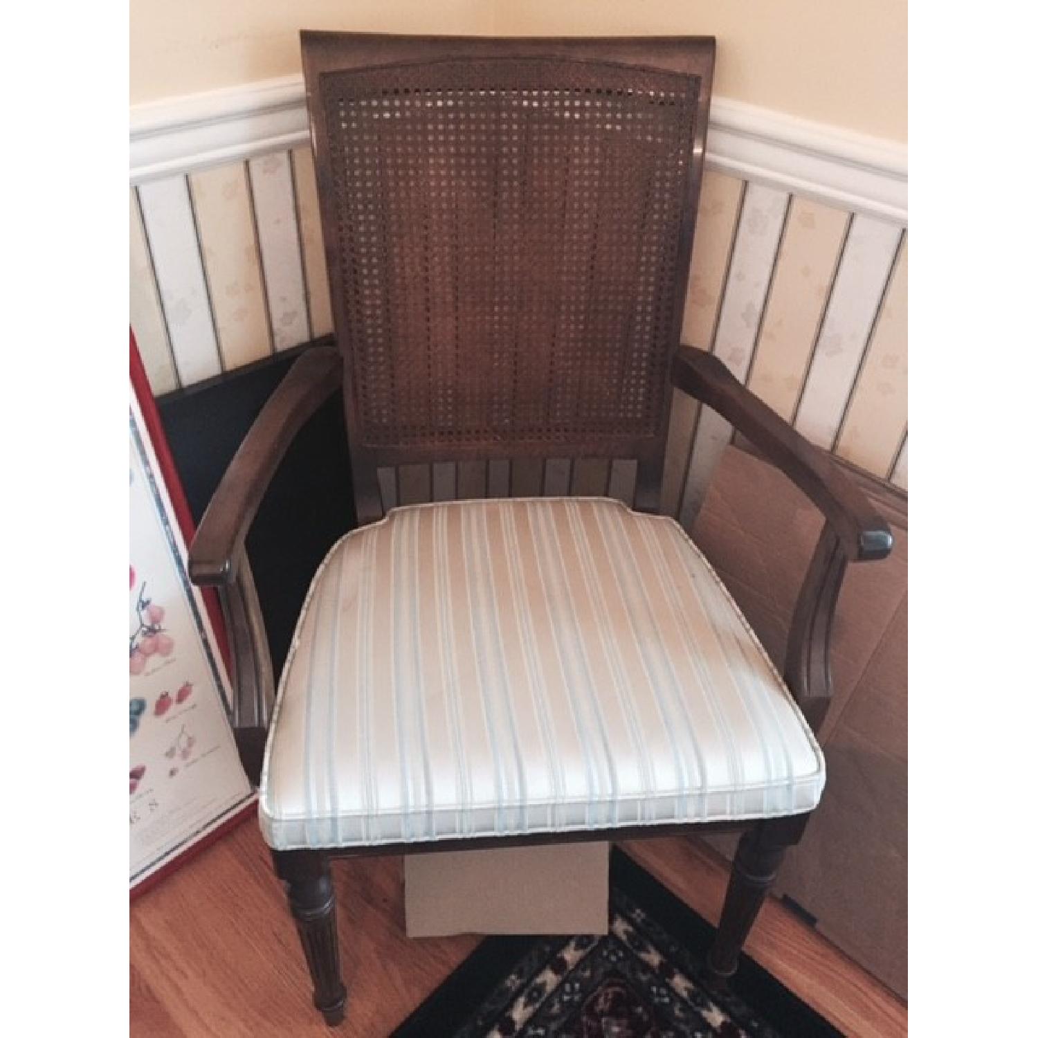 Ethan Allen Dining Table w/ 6 Chairs + Hutch & Buffet - image-3