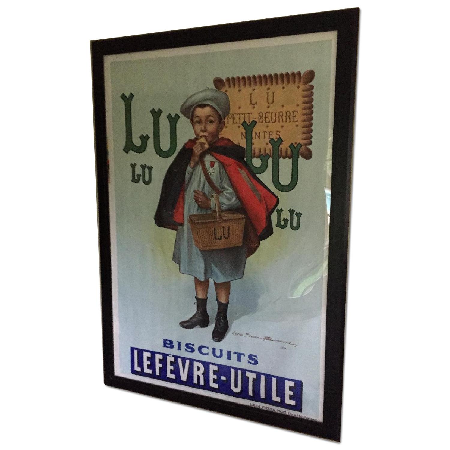 Vintage 1938 French Advertising Poster - LuLu Biscuits - image-0