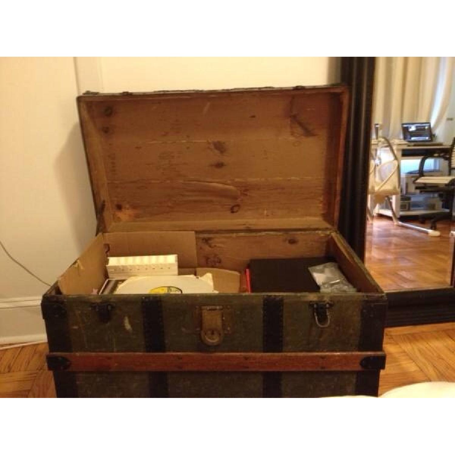 Antique Circa 1900 Steamer Trunk - image-5