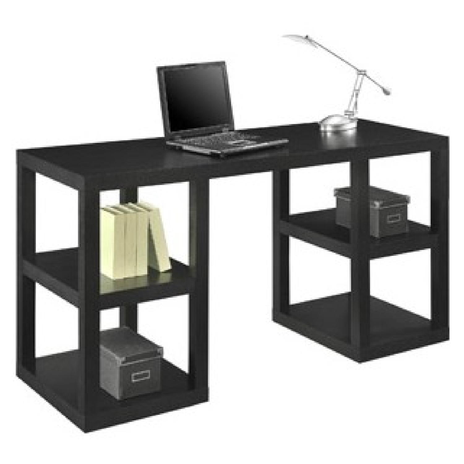 West Elm Parsons Dark Brown Console Desk - image-8