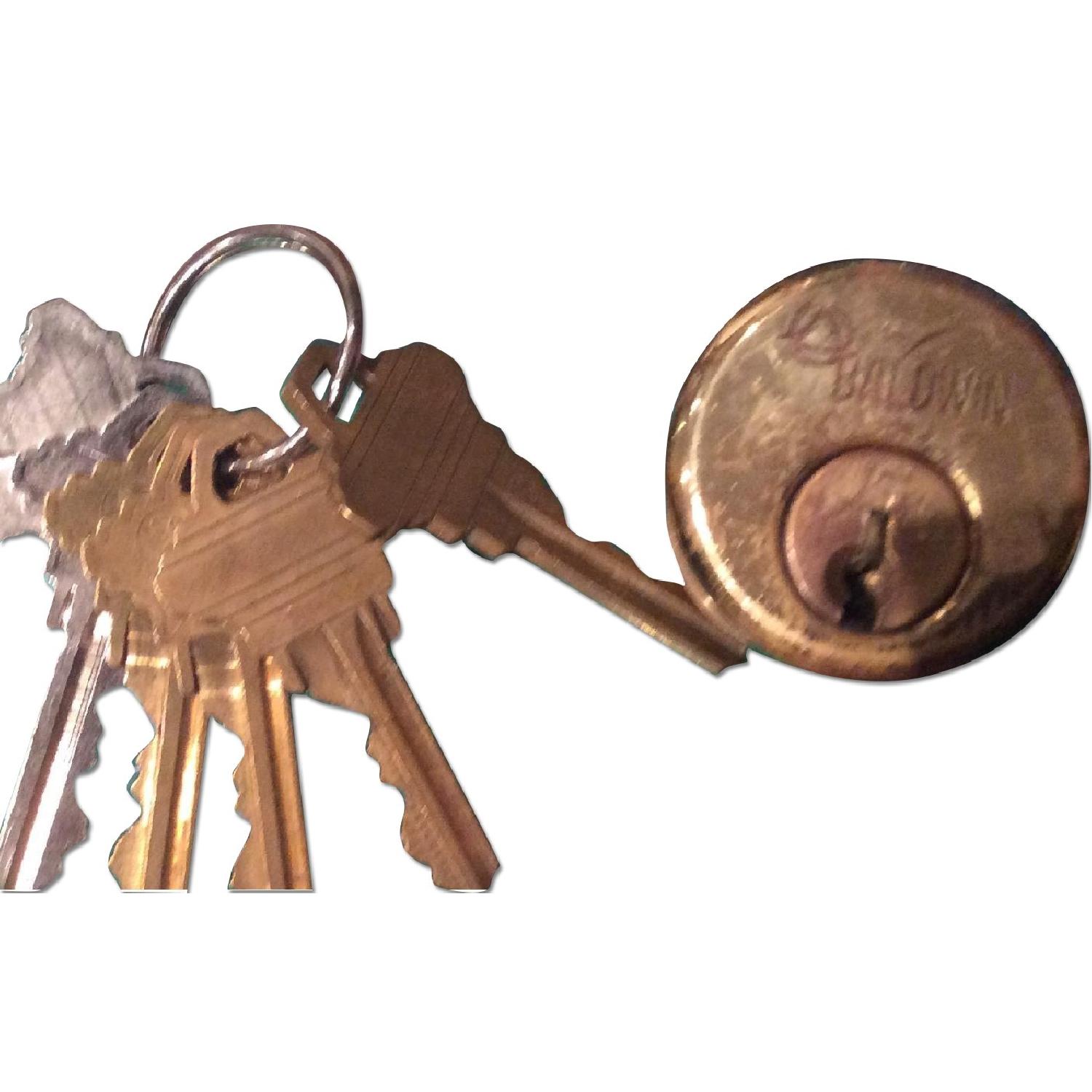 Vintage Baldwin Solid Brass Lock Cylinder - image-0