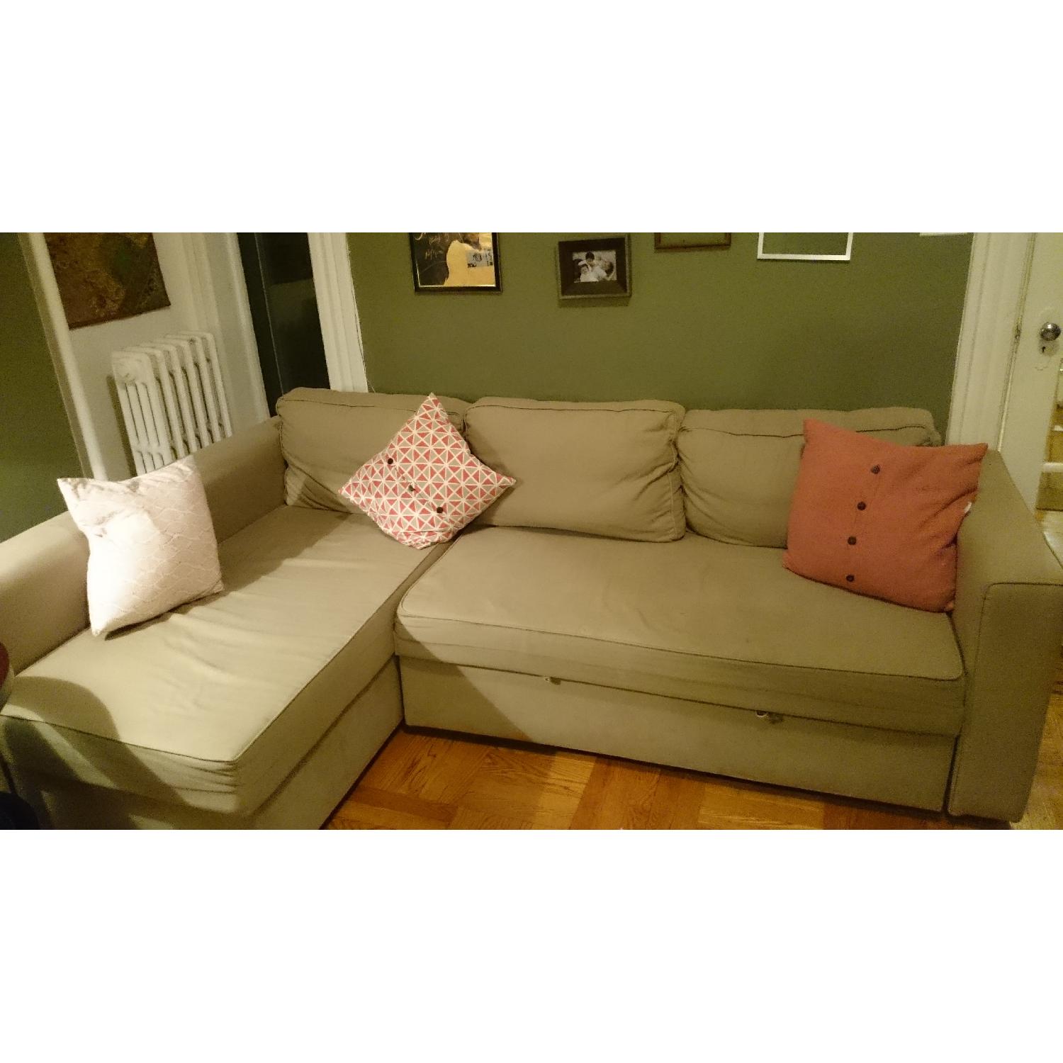 Ikea Manstad Pullout/Sleeper Sectional Sofa w/ Storage - image-1