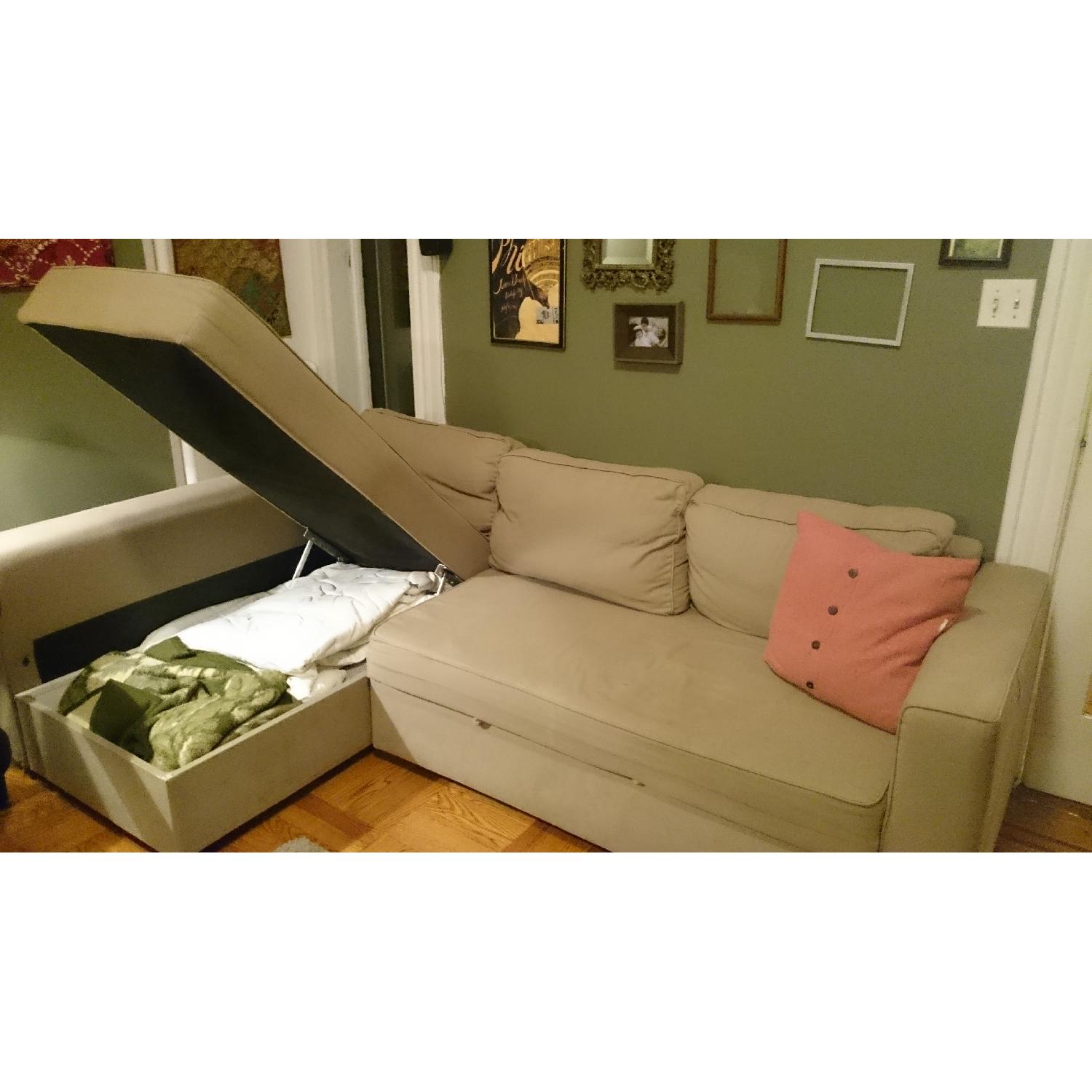 Ikea Manstad Pullout/Sleeper Sectional Sofa w/ Storage - image-4