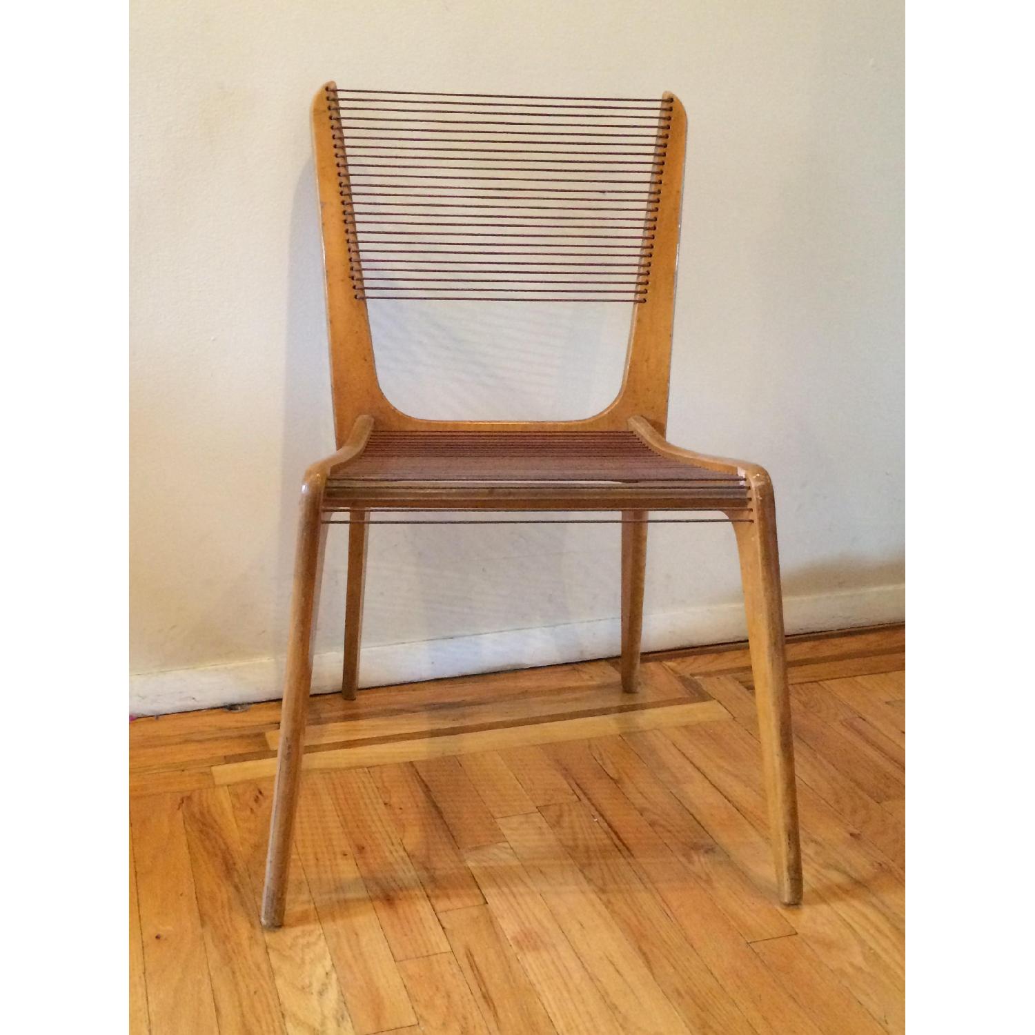 Vintage Mid Century Classic Jacques Guillon Cord Chairs - Pair - image-1