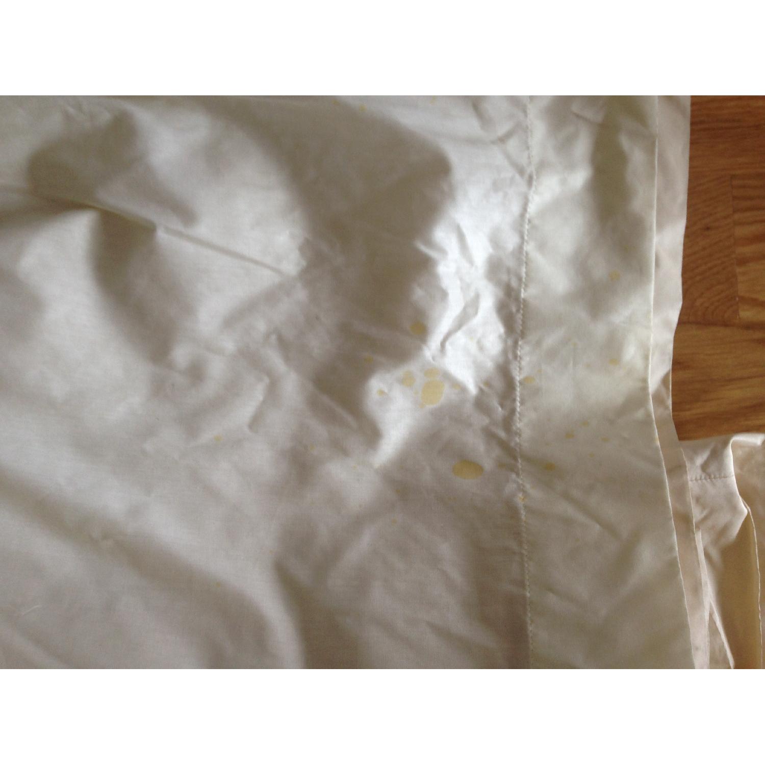 White Silk Taffeta Curtains with Pleated Ruffle Edge - Pair - image-5