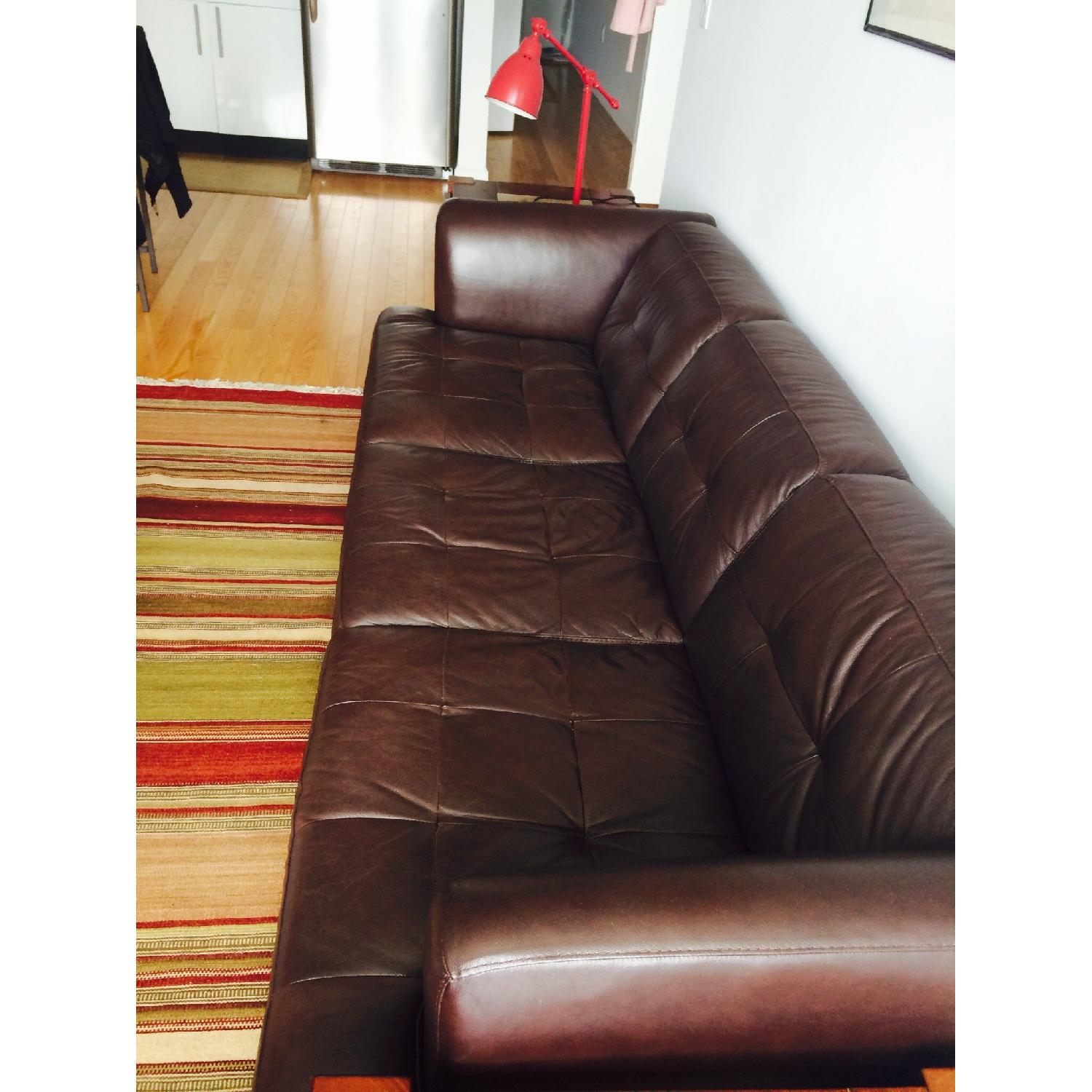 Macy's Leather Sofa - image-2