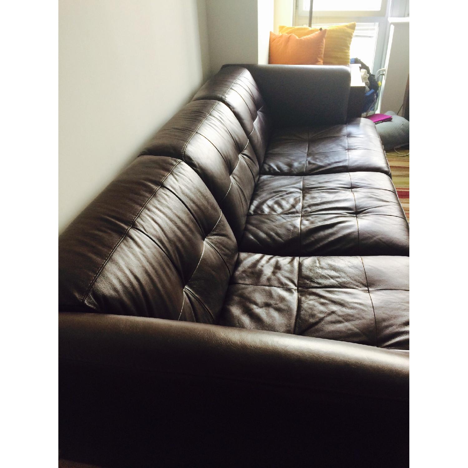 Macy's Leather Sofa - image-3