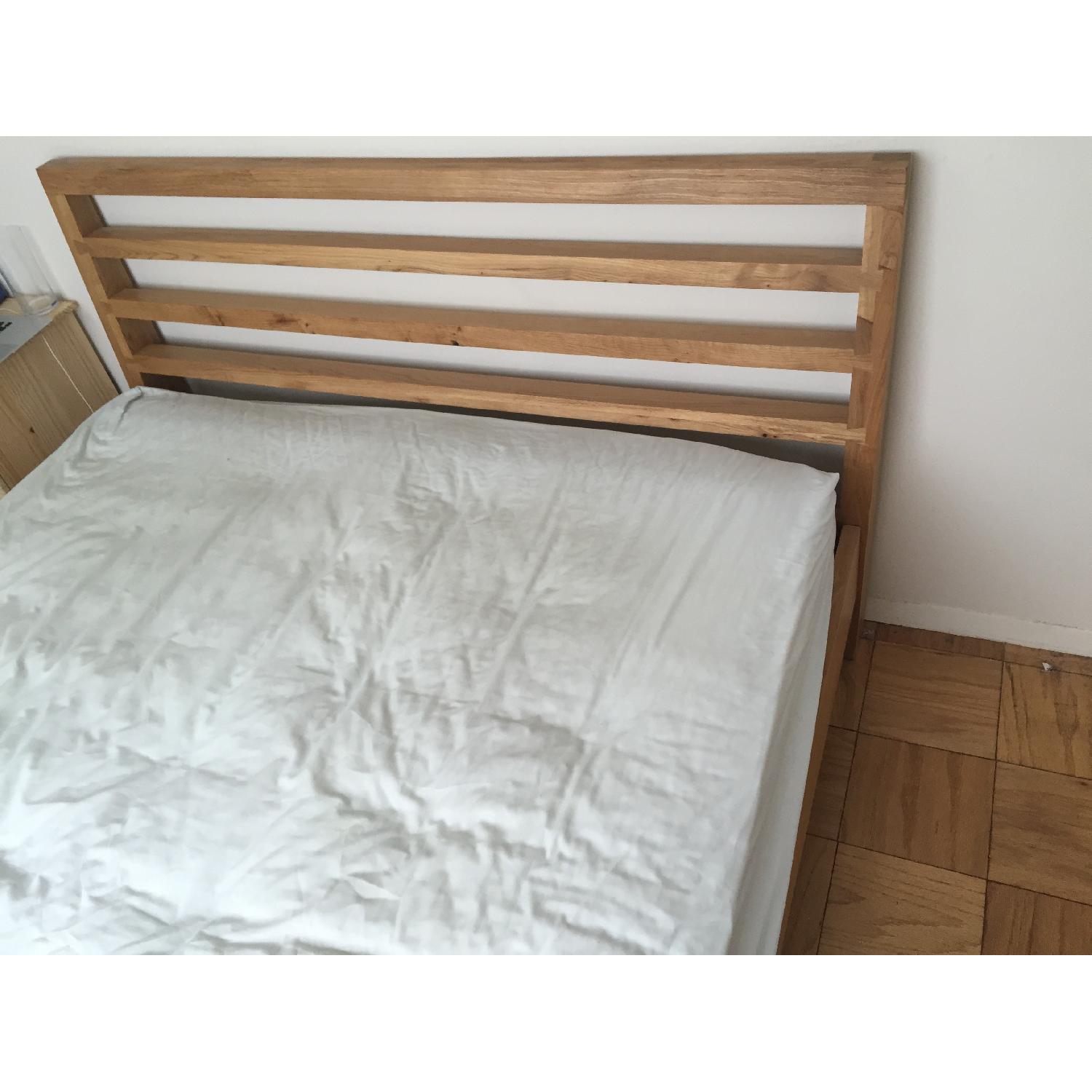John Lewis Solid Oak Queen Size Bed Frame - image-1