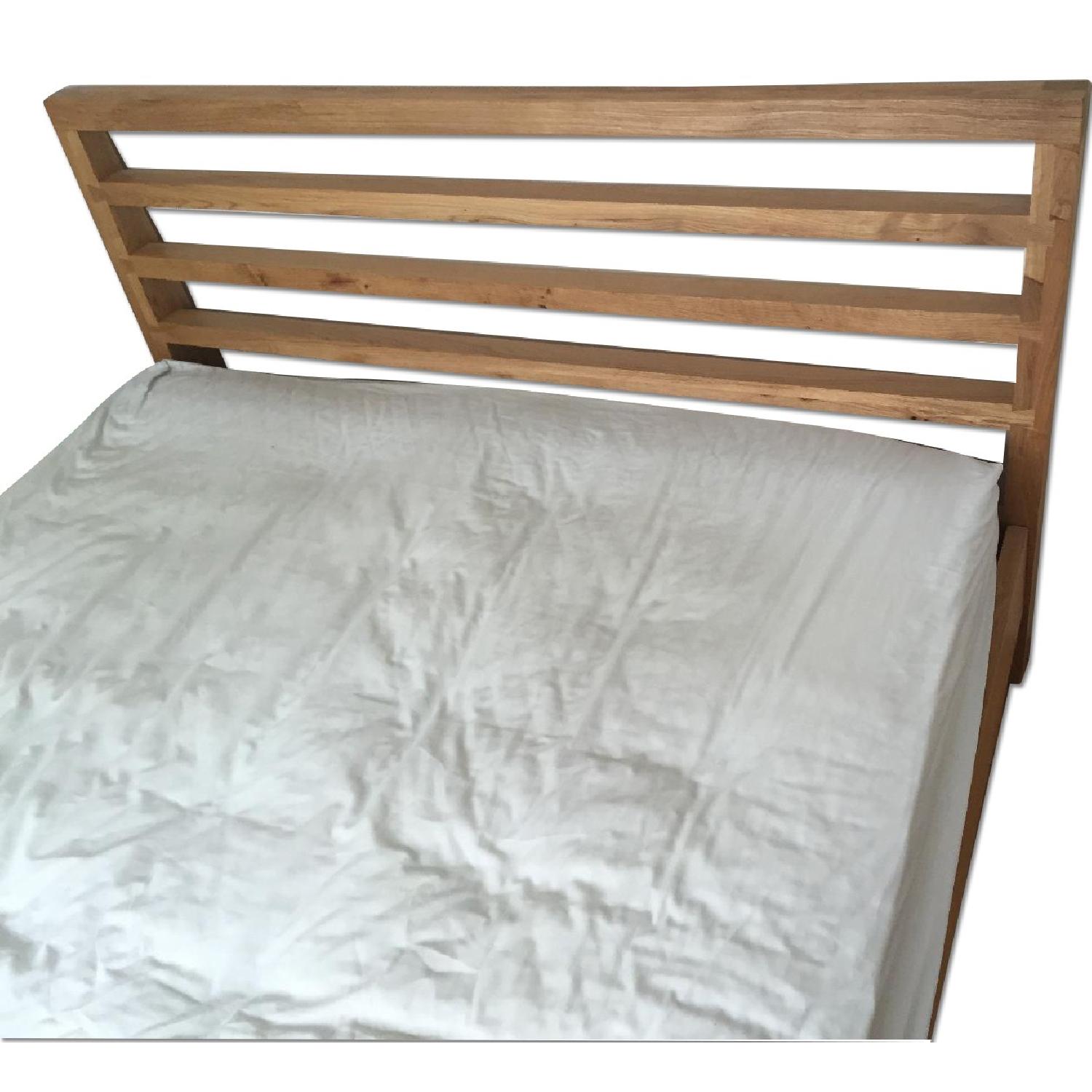 John Lewis Solid Oak Queen Size Bed Frame - image-0