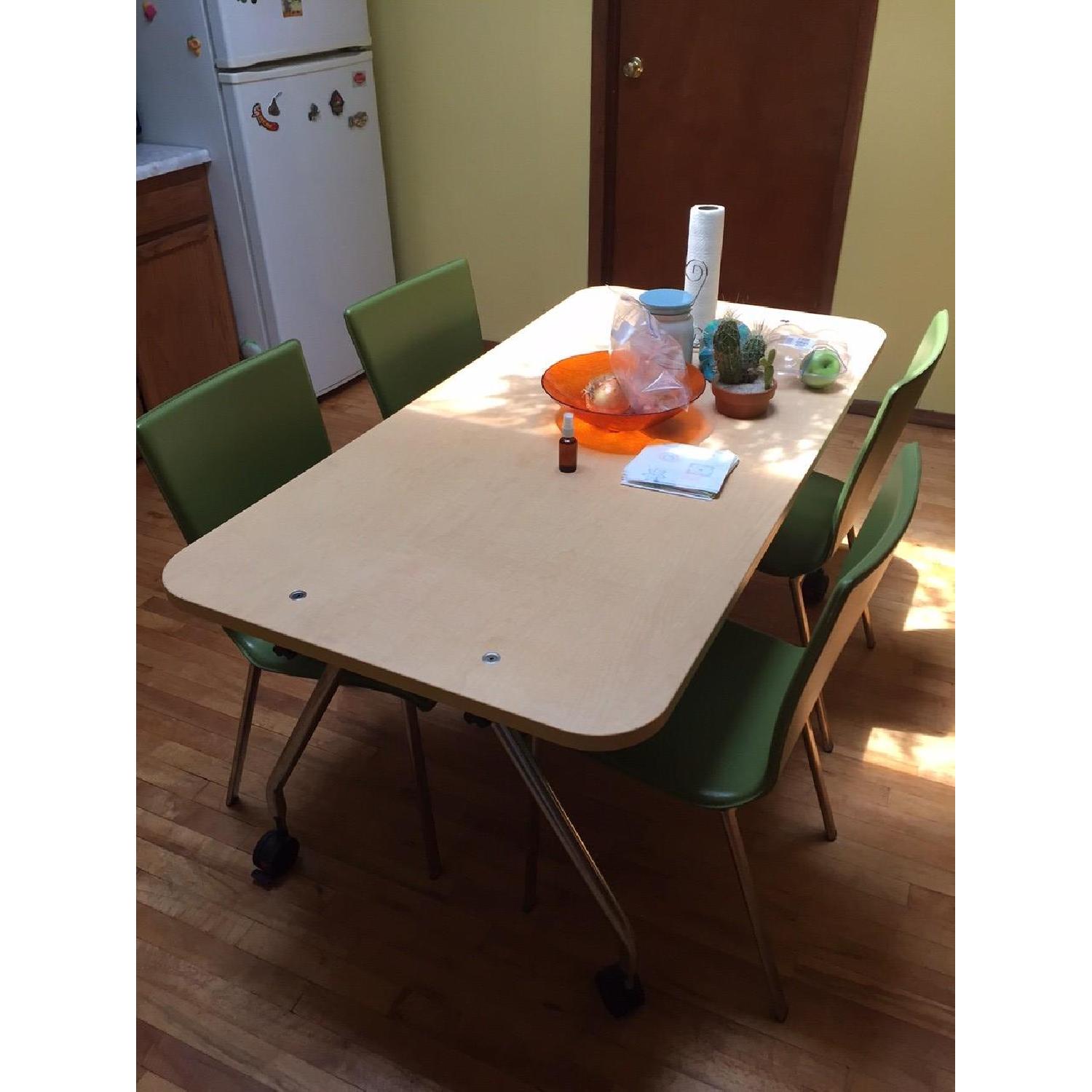 Dining Table w/ 4 Crate & Barrel Chairs - image-1