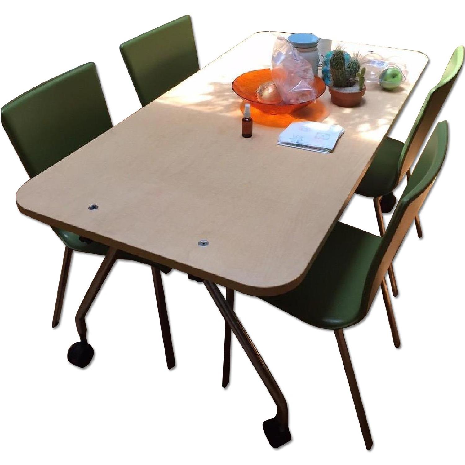 Dining Table w/ 4 Crate & Barrel Chairs - image-0