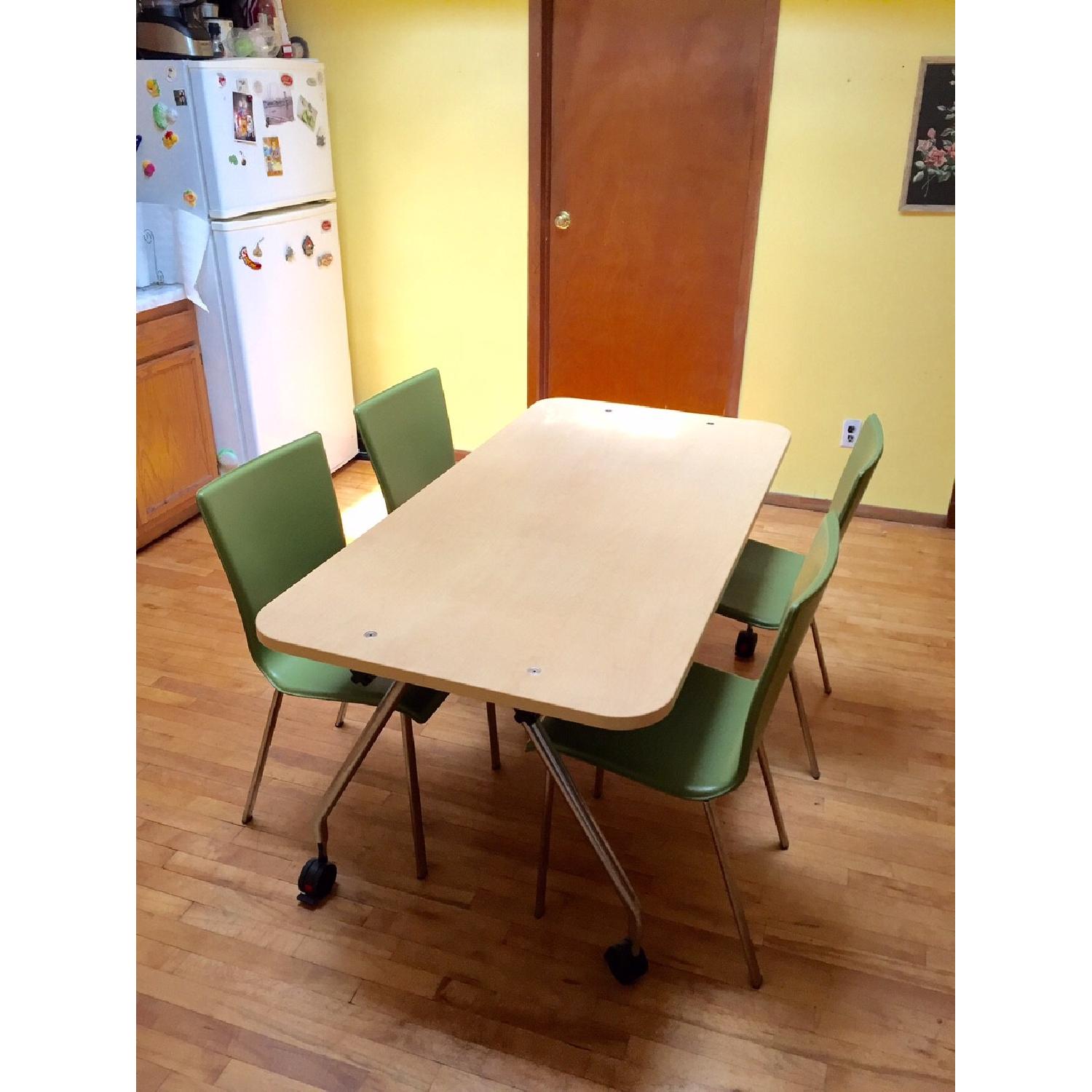Dining Table w/ 4 Crate & Barrel Chairs - image-3