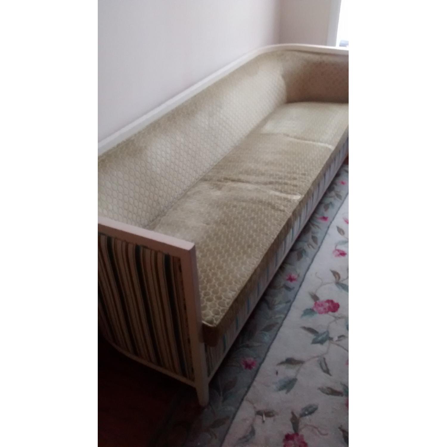 Modernist Extra Long Olive Sofa - image-4