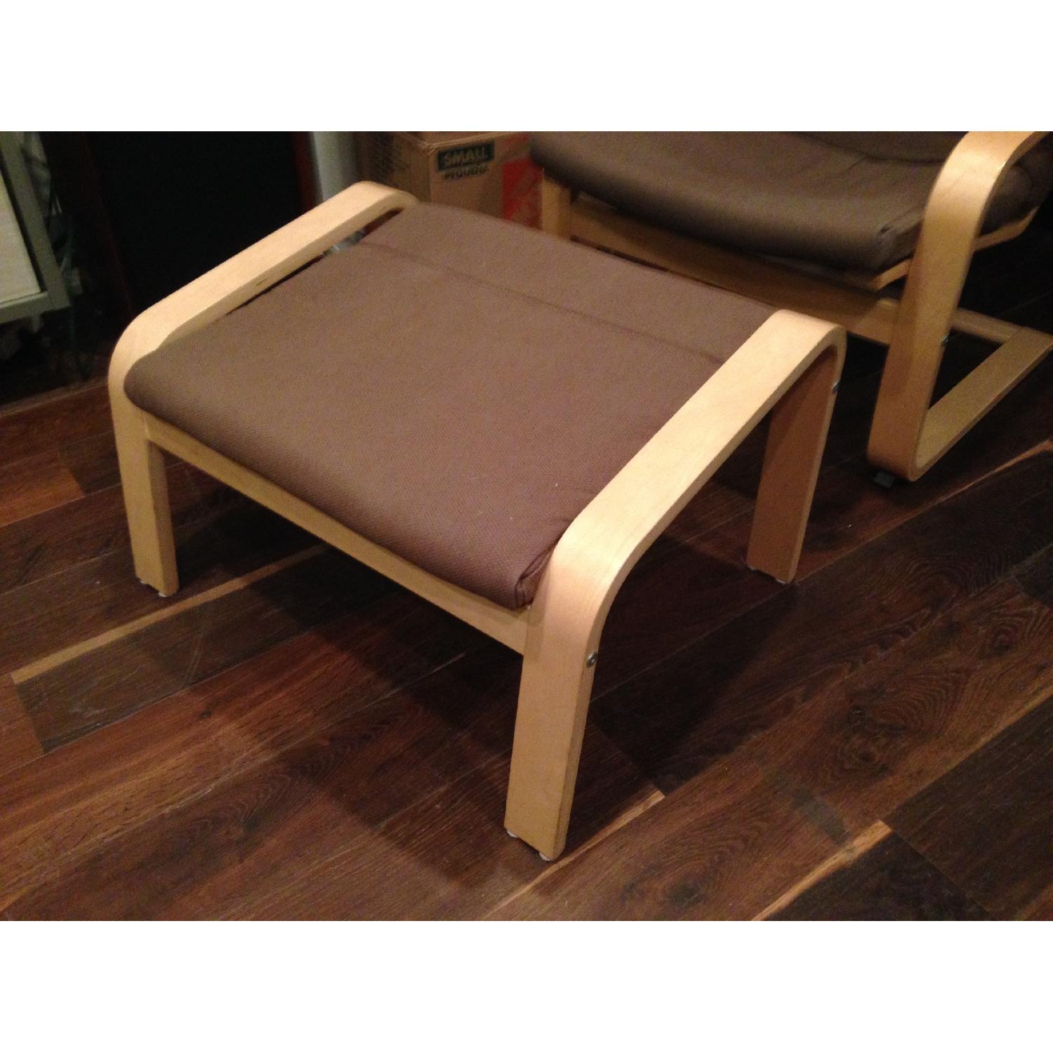 Ikea Poang Chair w/ Footstool - image-2