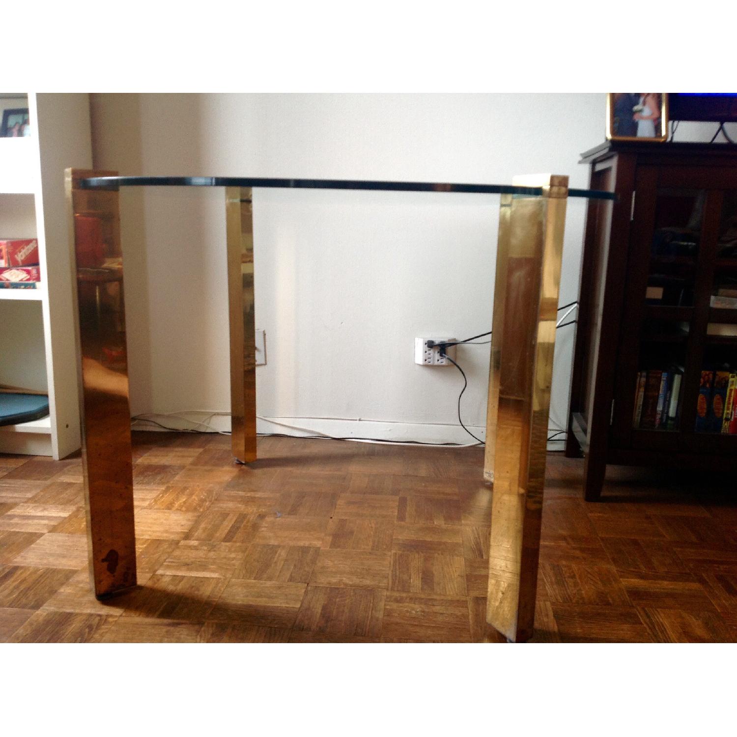 A Parable's Tail Brass and Glass Dining Room Table - image-6