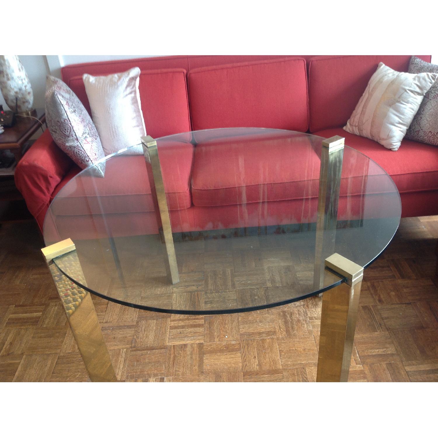 A Parable's Tail Brass and Glass Dining Room Table - image-8