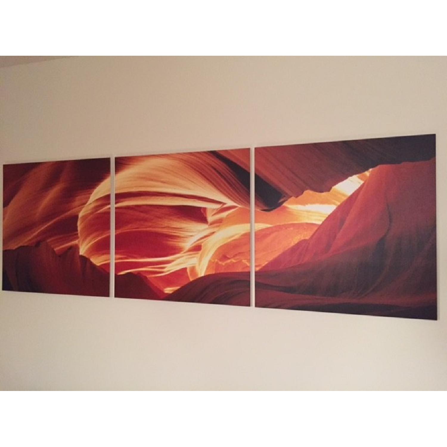 Elementem 3 Panel Wall Art Antelope Cave - image-1