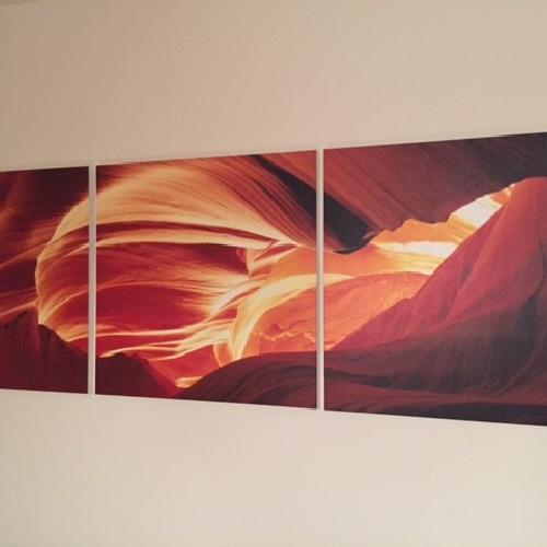 Used Elementem 3 Panel Wall Art Antelope Cave for sale on AptDeco