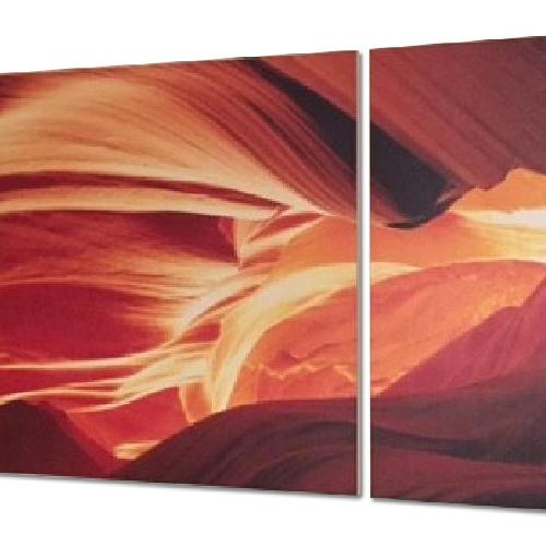 Used Elementem 3 Panel Wall Art Antelope Cave for sale on AptDeco