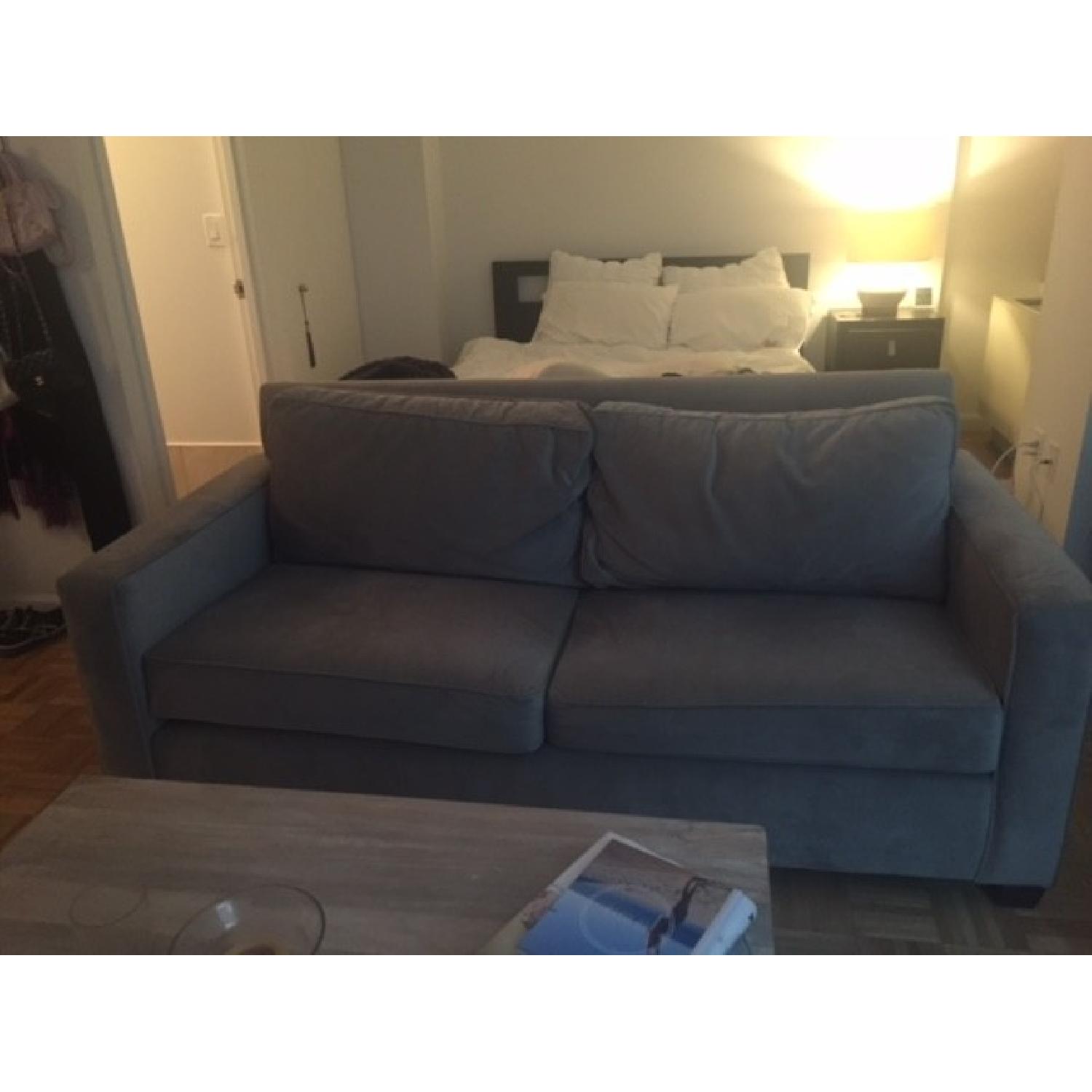 West Elm Henry Sofa + Armchair Set in Dove Grey - image-1