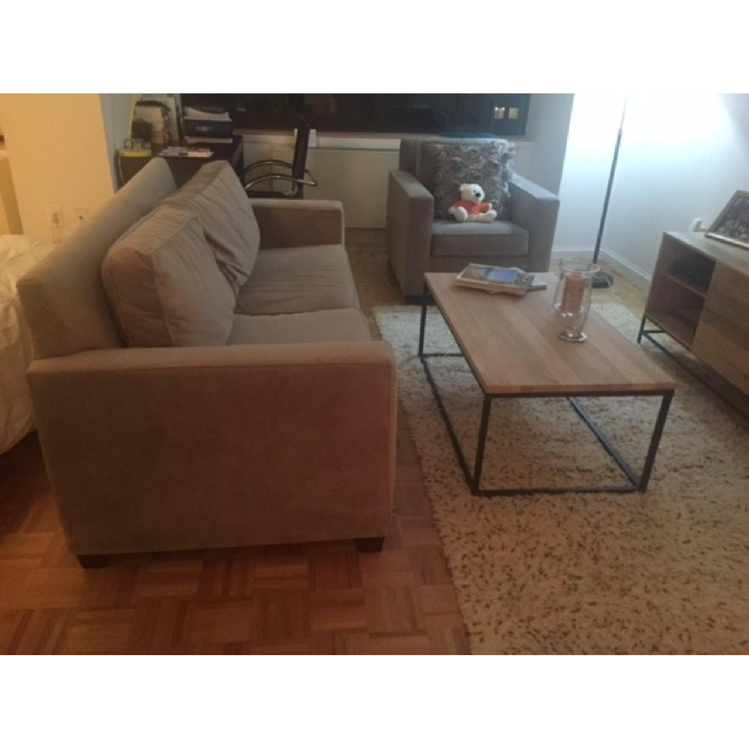 West Elm Henry Sofa + Armchair Set in Dove Grey - image-2