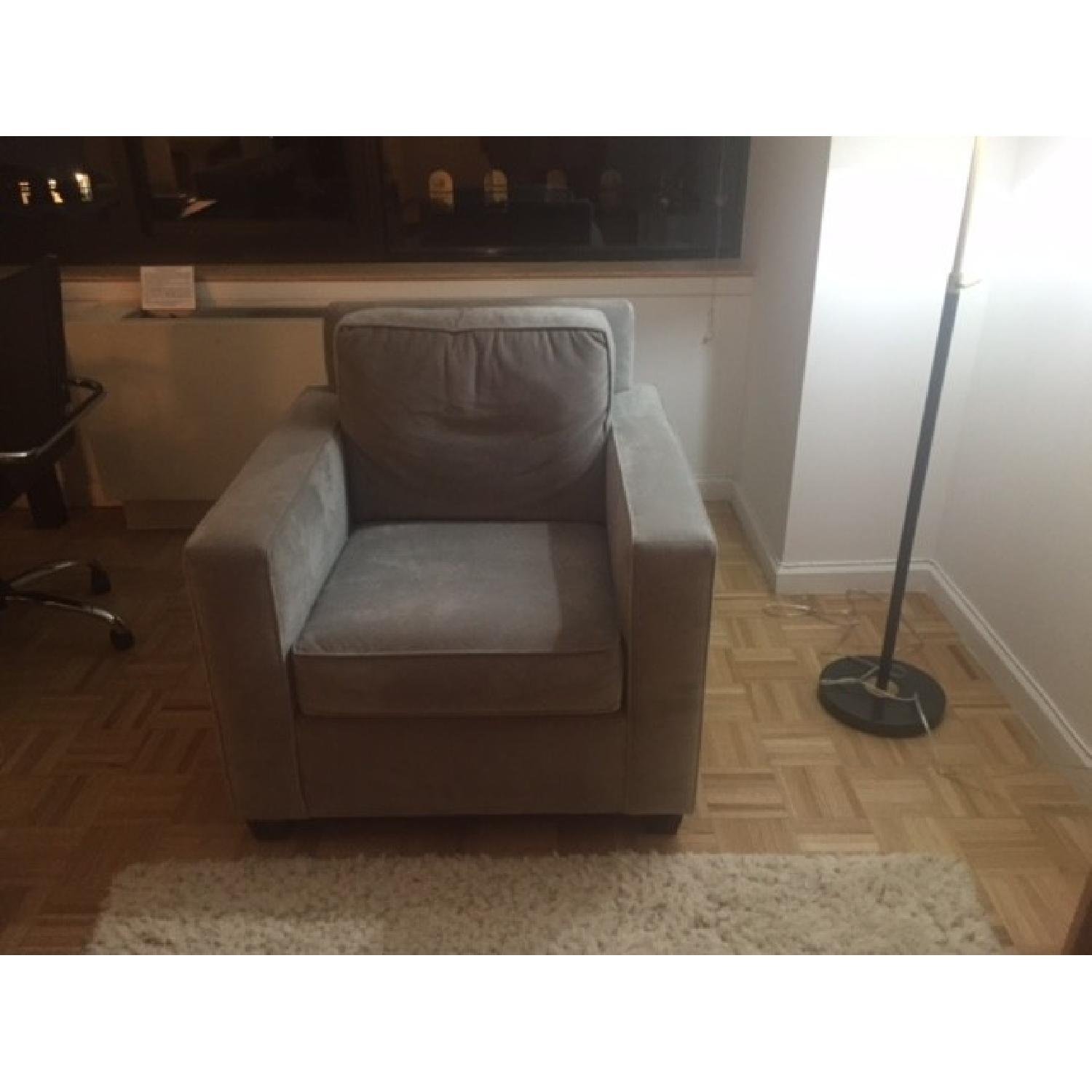 West Elm Henry Sofa + Armchair Set in Dove Grey - image-4