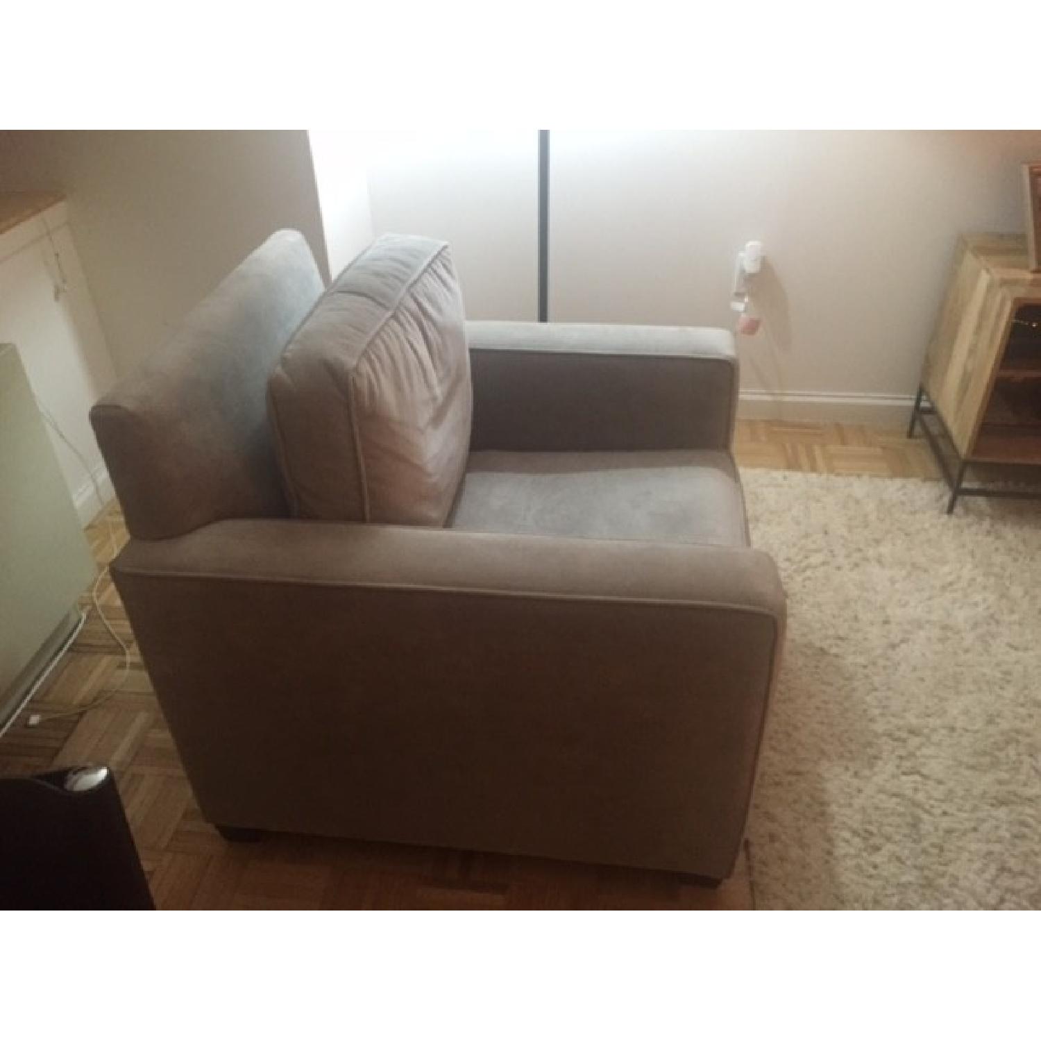 West Elm Henry Sofa + Armchair Set in Dove Grey - image-5
