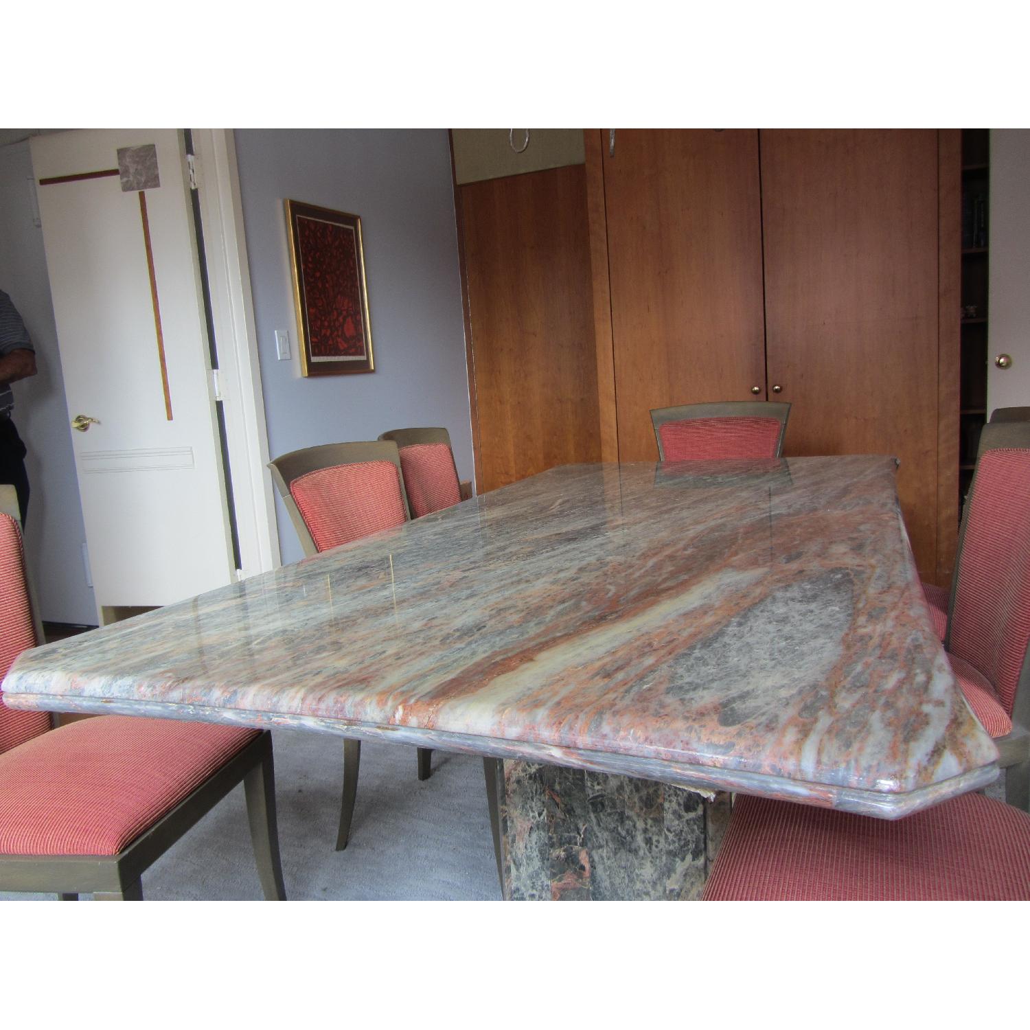 Striated Marble Dining Table - image-2