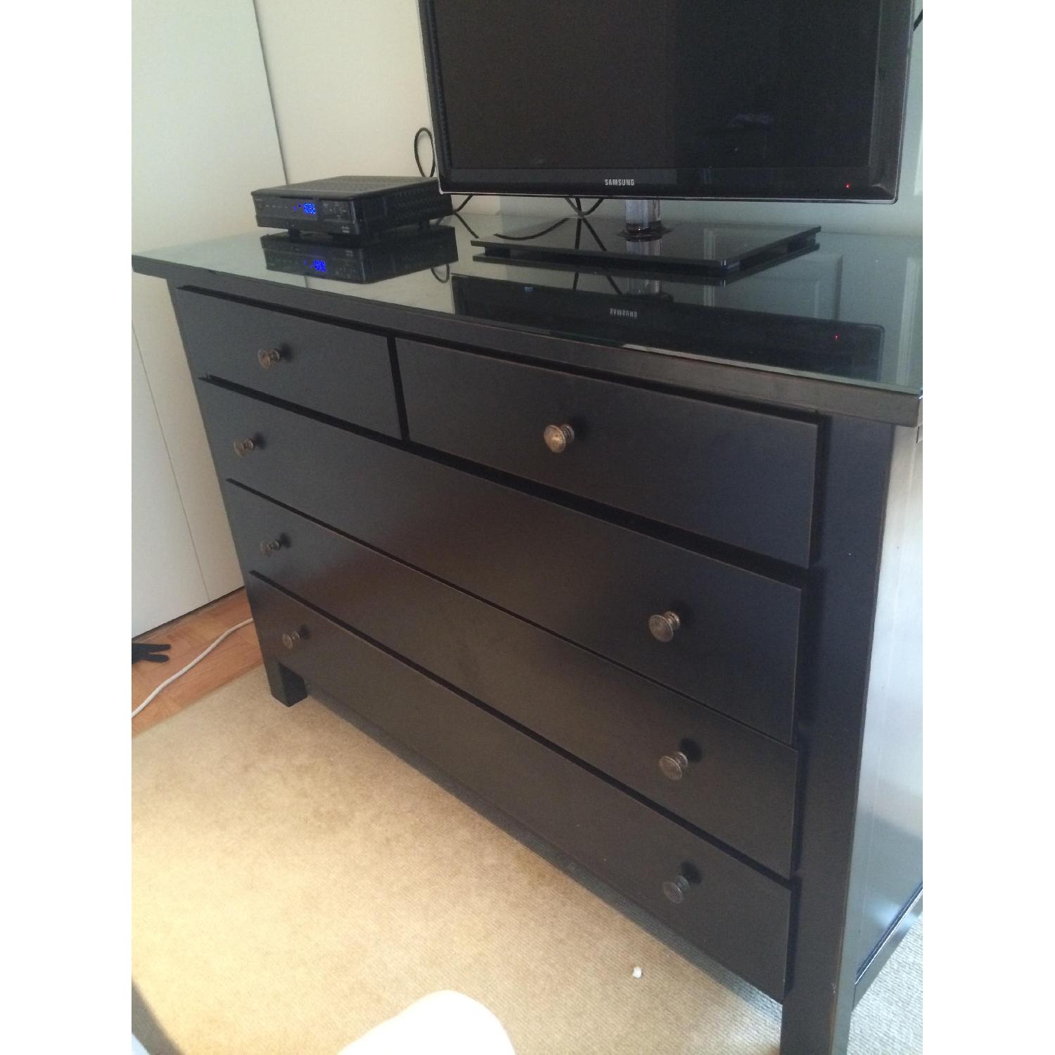 Crate & Barrel Harbor Dresser w/ Glass Top AptDeco