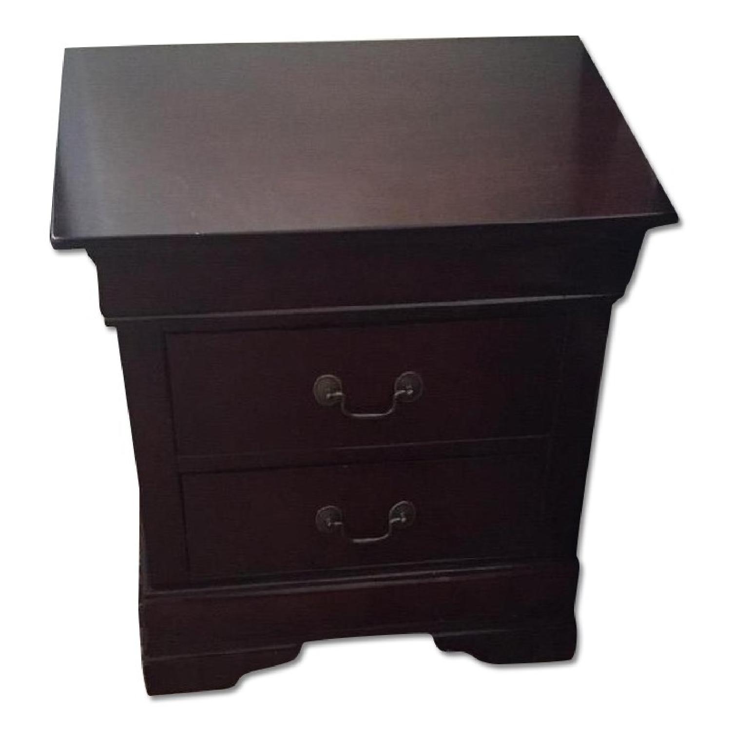 Cherry Finish Hardwood Eastern King Size Sleigh Bedroom Set - image-5