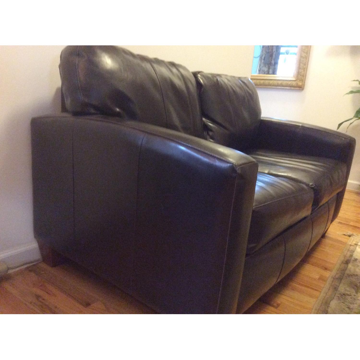 Jennifer Leather Brown Leather Sleeper Sofa - image-4