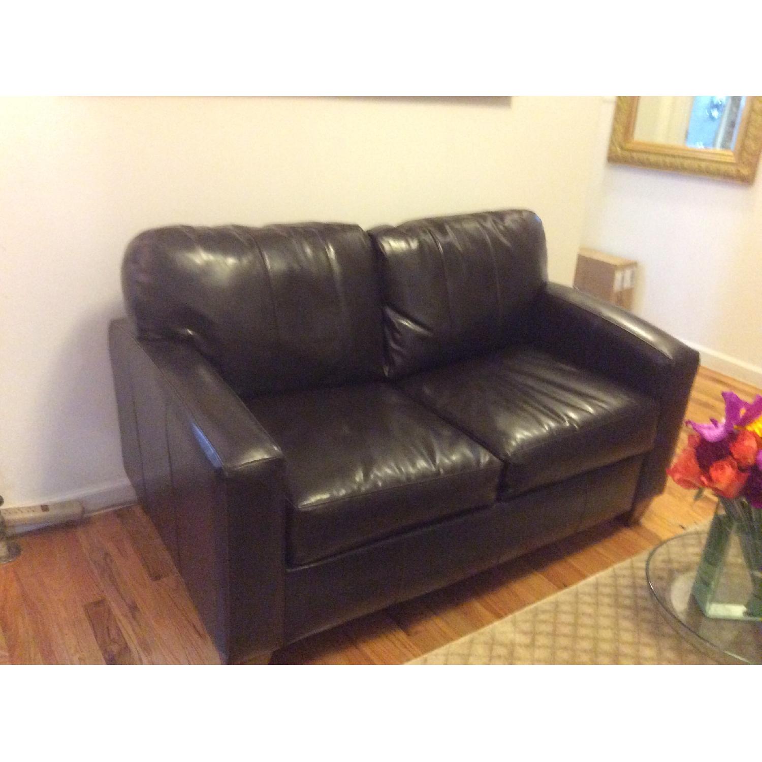 Jennifer Leather Brown Leather Sleeper Sofa - image-5