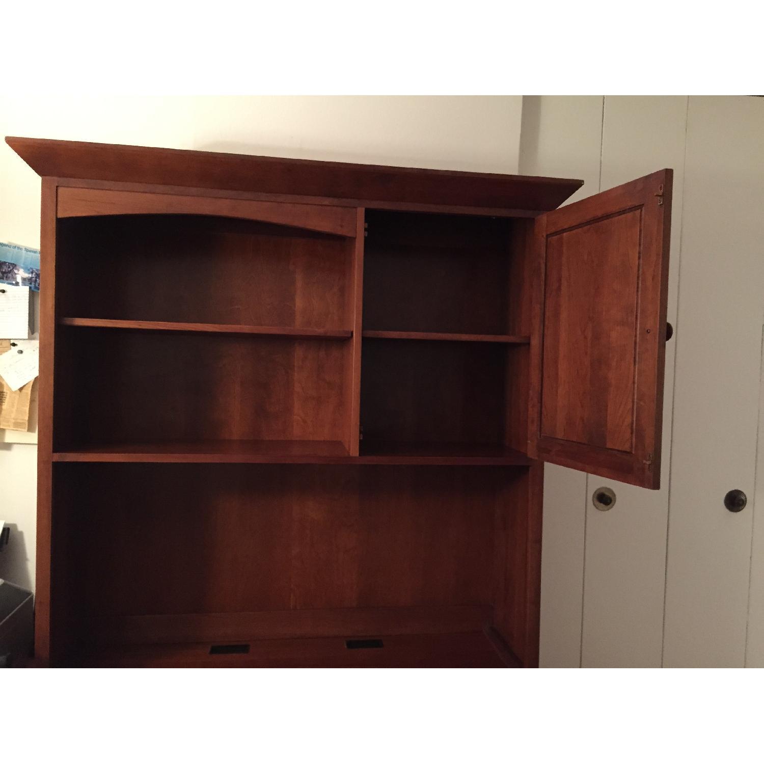 Ethan Allen Solid Cherry Computer Desk and Hutch - image-5