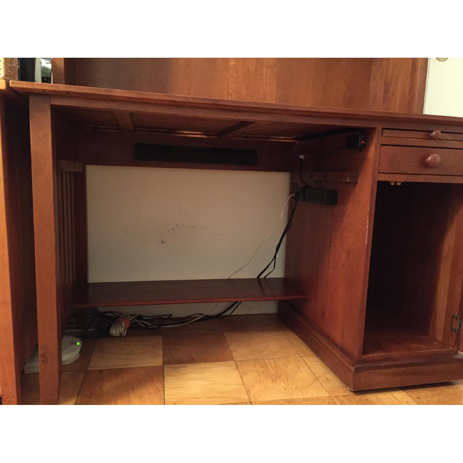 Ethan Allen Solid Cherry Computer Desk and Hutch - image-9