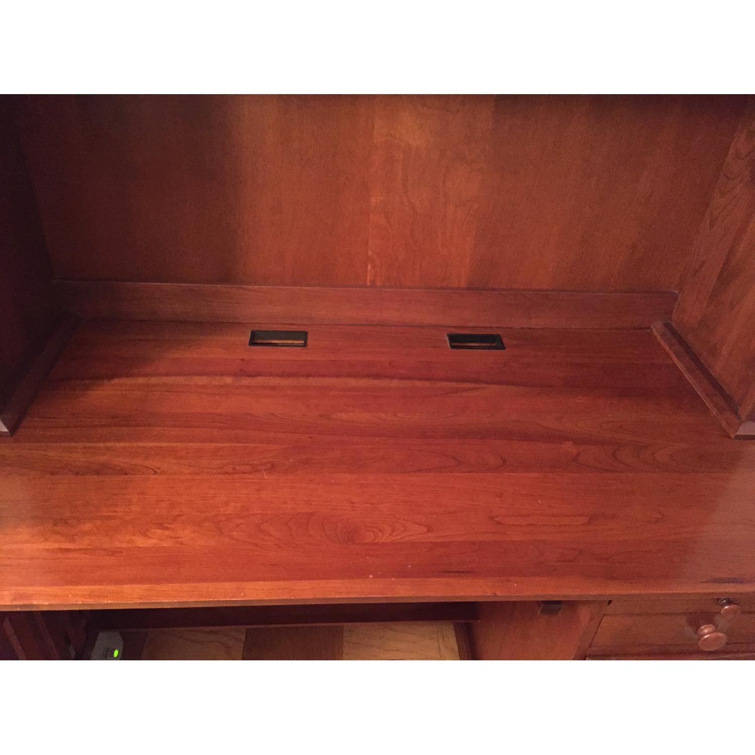 Ethan Allen Solid Cherry Computer Desk and Hutch - image-11